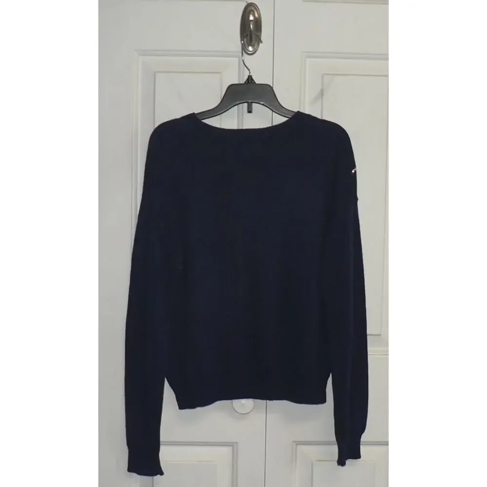 Harper Canyon Girls Crew Neck Sweater in Navy Peacoat String Lights L(10/12) $23